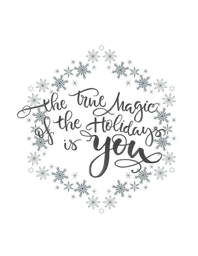 The Magic of the Holidays isYou_Tag-Thinking of You Encouragement_Collection_Winter Christmas_portrait