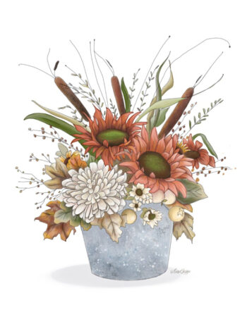 Fall Floral Bucket