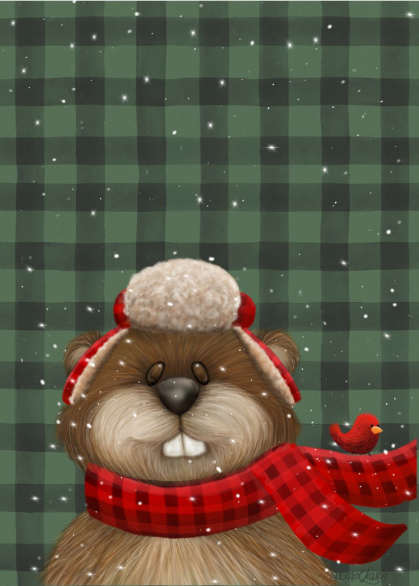 Name-Holiday BeaverChristmas_Tag-Celebrations Animals_Collection-Winter