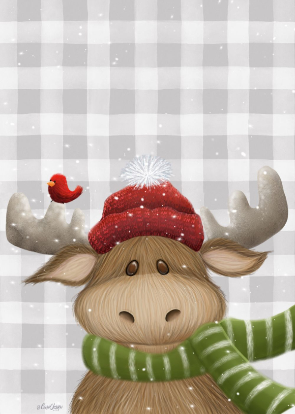 Name_ Holiday Moose Christmas_Tag-Celebrations Animals_Collection-Winter