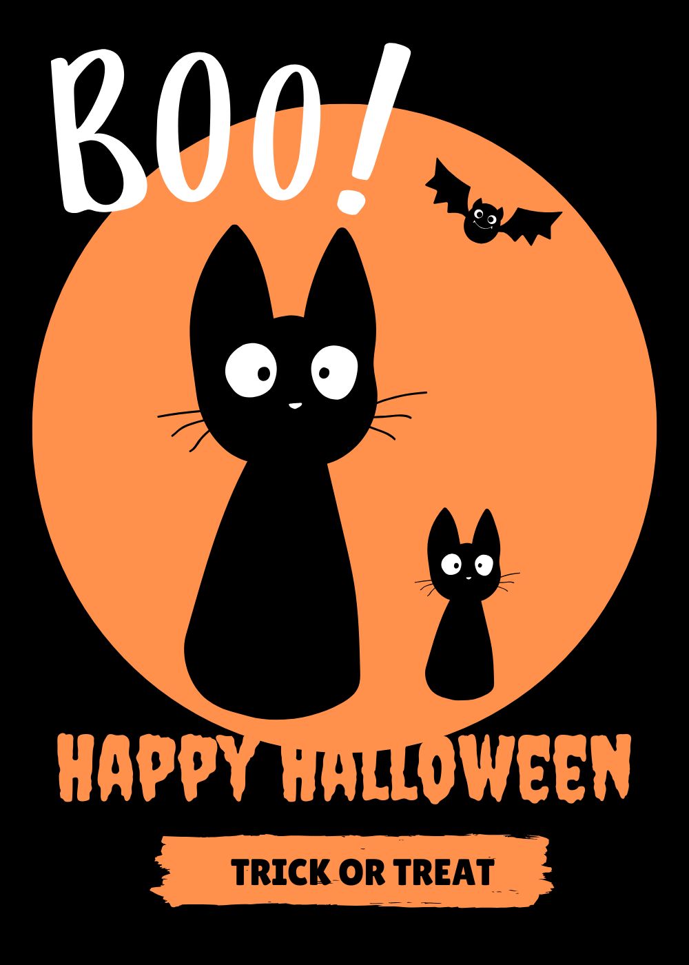 Fall Halloween Boo Kitty Boo Bat 3