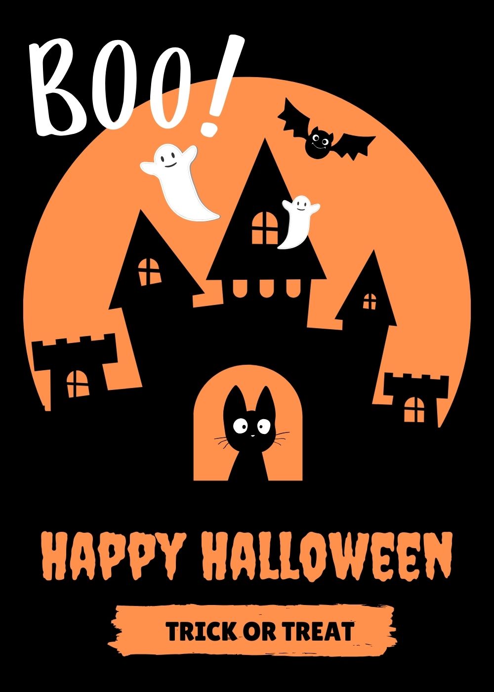 Fall Halloween Boo Kitty Boo Bat 6