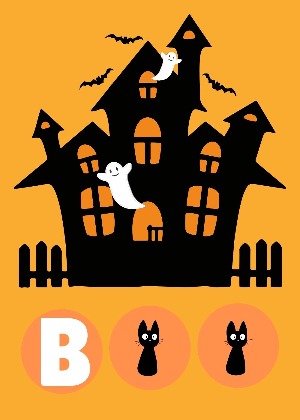 Fall Halloween Boo Kitty Boo Bat 7