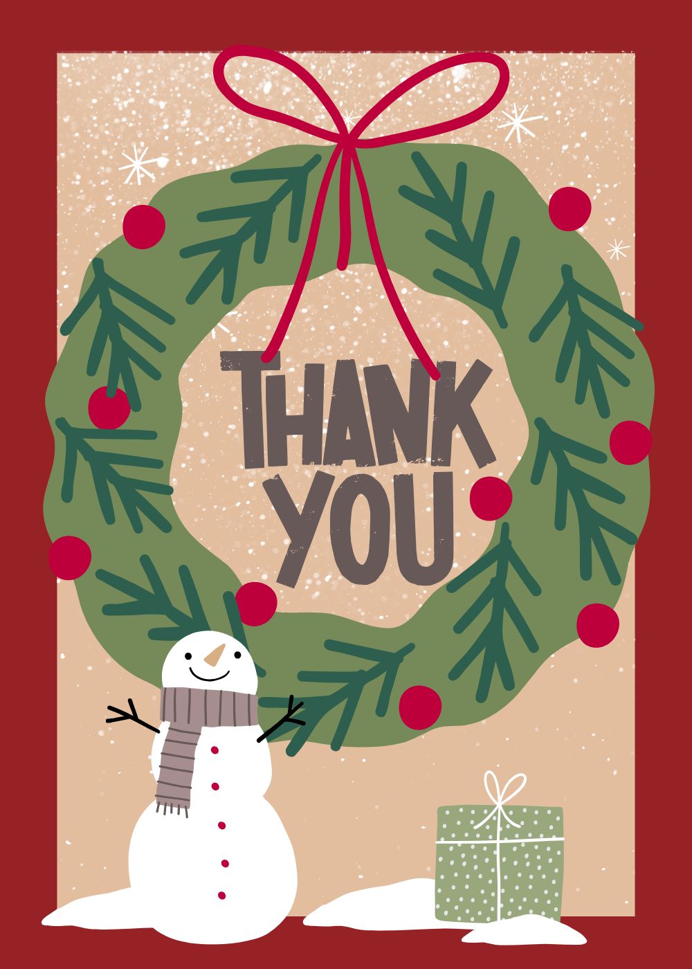 5 Winter-Snowman-Thanks