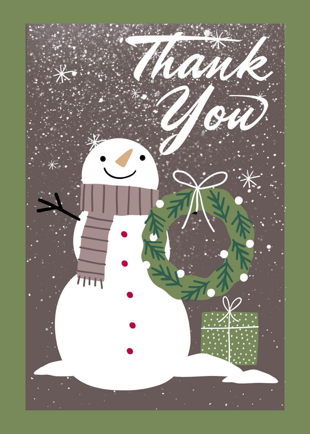 5Winter-Snowman-Thanks