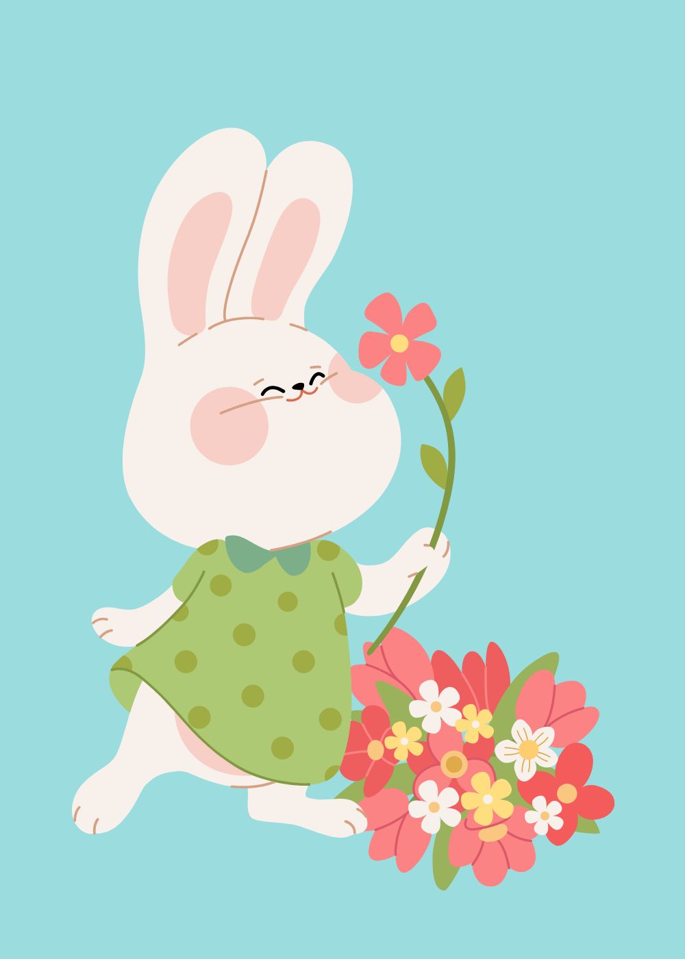 10 Spring Bunnies-&-Baskets