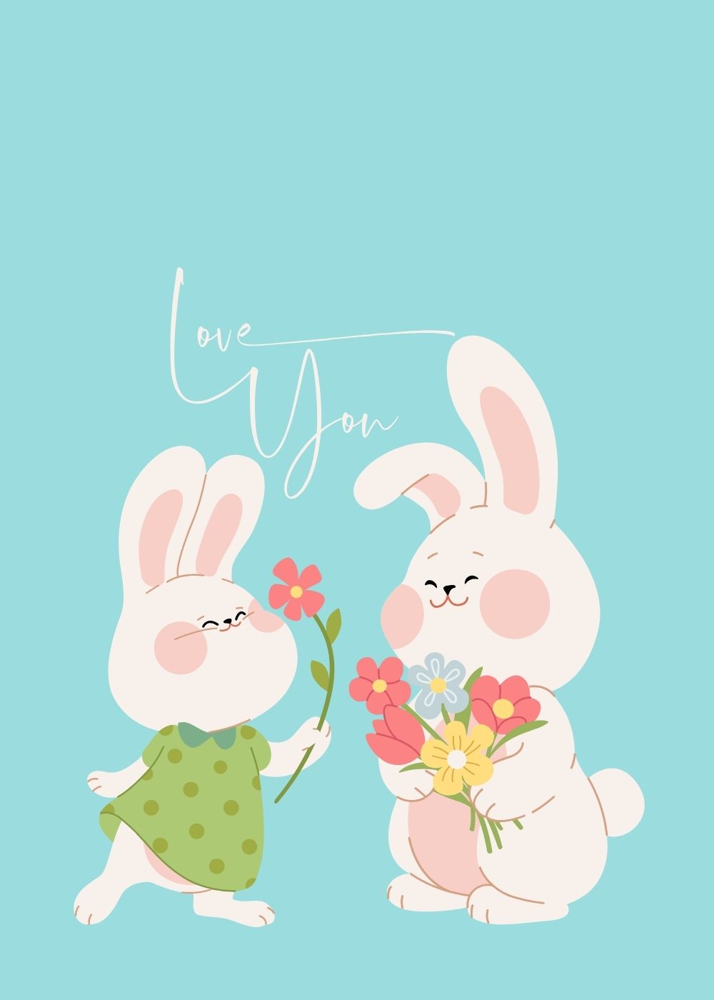 5 Spring Bunnies-&-Baskets