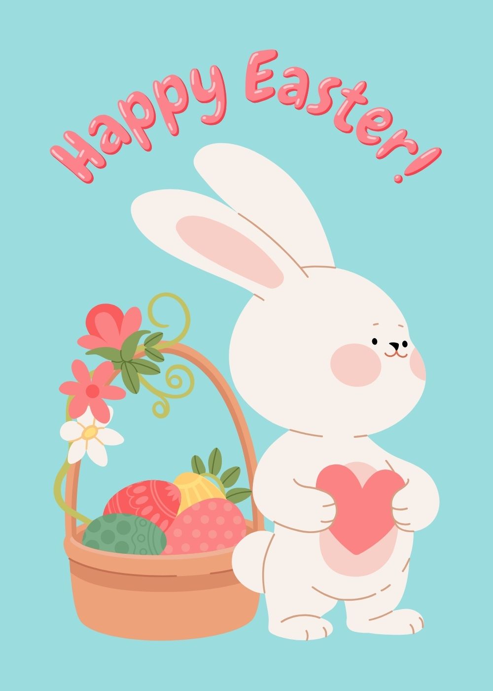 6 Spring Bunnies-&-Baskets