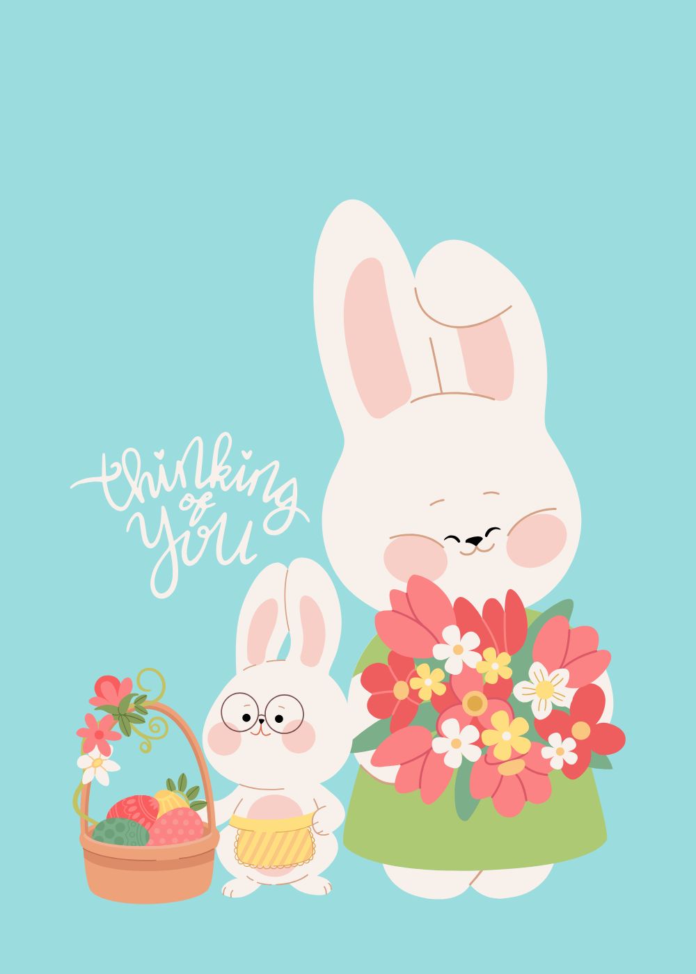 8 Spring Bunnies-&-Baskets